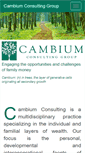 Mobile Screenshot of cambiumconsultinggroup.com